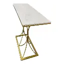 CONSOLA METALICA CON MESA DE MARMOL BENE 80X35X100CM