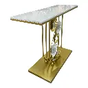 CONSOLA METALICA CON MESA DE MARMOL BENE 80X35X100CM