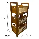 ESTANTE TEJIDO DE MADERA 3 PISOS PT151-012 39X26X82CM