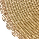 TAPETE REDONDO CAQUI TEJIDO RUSTICO 38CM