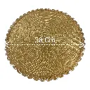 TAPETE REDONDO CAQUI TEJIDO RUSTICO 38CM