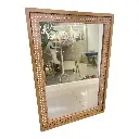 ESPEJO METALICO MARCO DE MADERA NATURAL 61X89X4CM