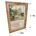 ESPEJO METALICO MARCO DE MADERA NATURAL 61X89X4CM