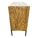 MUEBLE DE MADERA ESTANTE CONSOLA, PATAS Y BASE METALICAS 80X81X40CM