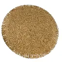 INDIVIDUAL REDONDO CAFÉ CON FLECOS 38 CM