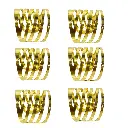 AROS DE SERVILLETA LIBELULA SETX6 PZS. DORADOS CROMADOS METALICOS 5X5CM