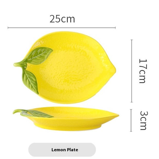 BNADEJA FORMA DE LIMON DE CERAMICA 26X18X3CM