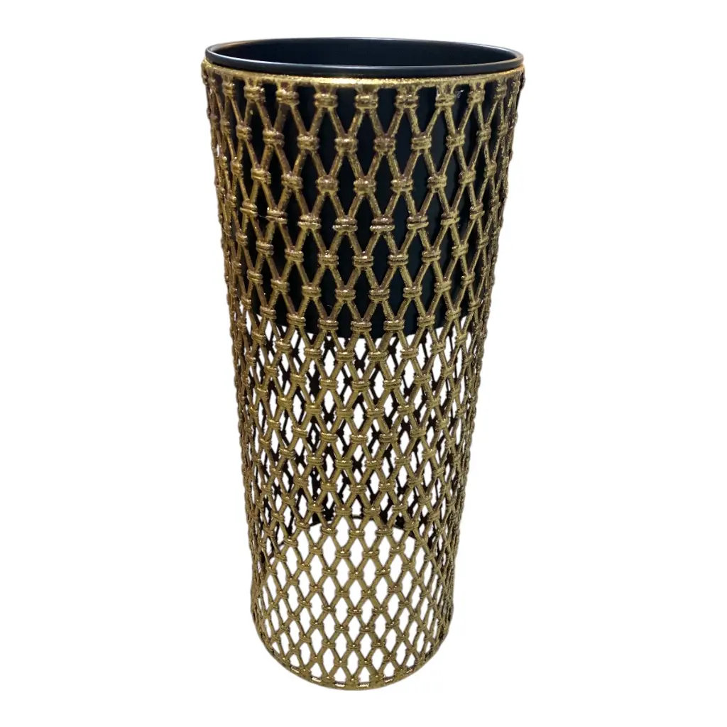 MACETAS METALICAS DORADAS SETX2 20X41CM, 23X58CM