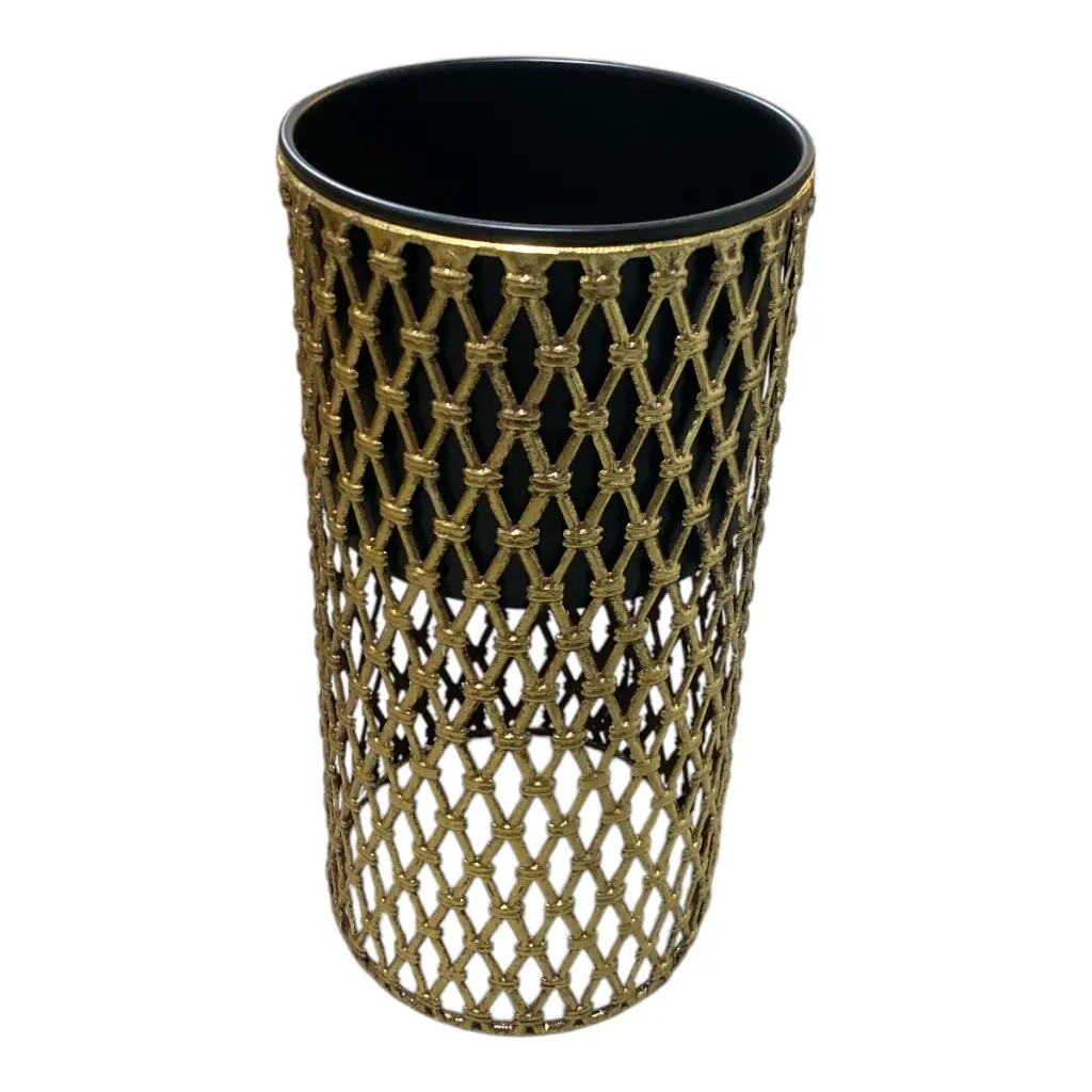 MACETAS METALICAS DORADAS SETX2 20X41CM, 23X58CM