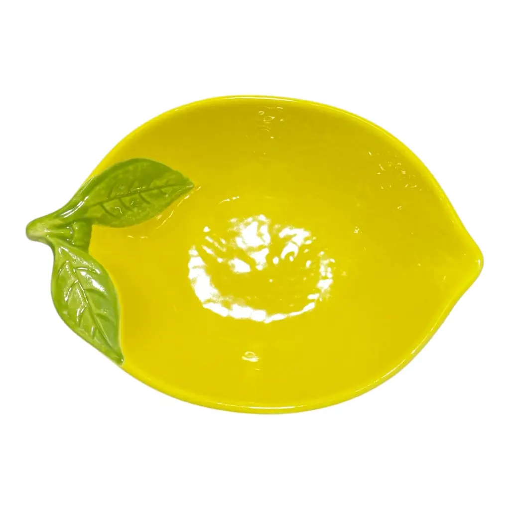 BNADEJA FORMA DE LIMON DE CERAMICA 26X18X3CM