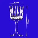 COPA COCTEL DE VIDRIO TRANSPARENTE SETX4PZS. 320ML 8.75X19.5CM