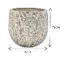 MACETA FIBRO/CEMENTO TEXTURA DE HONDAS 36X32CM