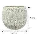 MACETA FIBRO/CEMENTO TEXTURA DE HONDAS 36X32CM