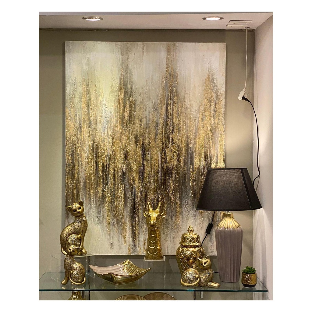 ANFORA C/ TAPA DORADO 16*16*28.5CM