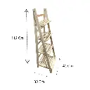 IC580-32 PORTA MACETAS MADERA 4 PISOS 42X33X112CM