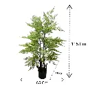 HELECHO ARTF. CON MACETA 115X65CM