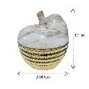 URNA EN FORMA PERA DE PORCELANA SET X2 PZS. Ø13X20CM, Ø10X14CM