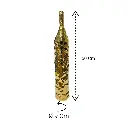 JARRON DE CERAMICA MOTTA DORADO Ø9X50CM