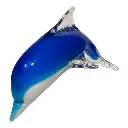 DELFIN DE VIDRIO TIPO MURANO 25X11X14CM