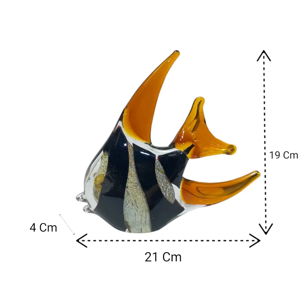 PEZ DE VIDRIO TIPO MURANO 21X4X19CM