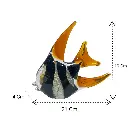 PEZ DE VIDRIO TIPO MURANO 21X4X19CM