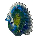 PAVO REAL DE VIDRIO TIPO MURANO 18X8X16CM