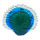 PAVO REAL DE VIDRIO TIPO MURANO 18X8X16CM