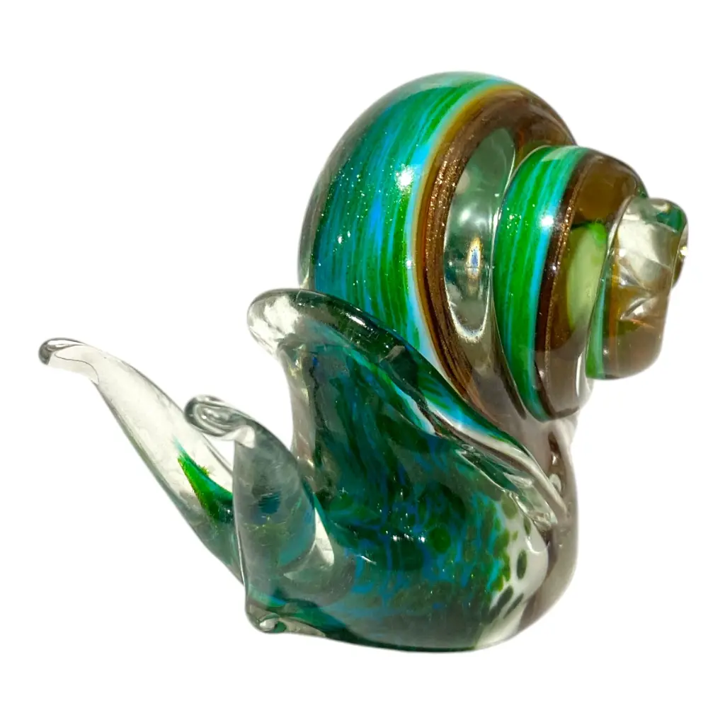 CARACOL DE VIDRIO TIPO MURANO 13X7X9CM