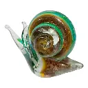 CARACOL DE VIDRIO TIPO MURANO 13X7X9CM