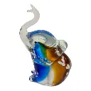 ELEFANTE DE VIDRIO TIPO MURANO 10X7X17CM