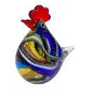 GALLINA DE VIDRIO TIPO MURANO 12X8X13CM