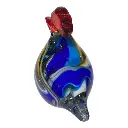 GALLINA DE VIDRIO TIPO MURANO 12X8X13CM