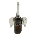 ELEFANTE DE VIDRIO TIPO MURANO 14X11X19CM