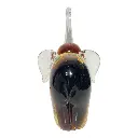 ELEFANTE DE VIDRIO TIPO MURANO 14X11X19CM