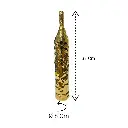 JARRON DE CERAMICA MOTTA DORADO Ø9X50CM