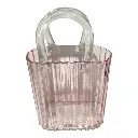 FLORERO CARTERA DE VIDRIO 18X12X28CM