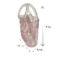 FLORERO CARTERA DE VIDRIO 18X12X28CM