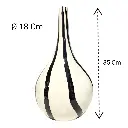 FLORERO DE PORCELANA BLANCO/NEGRO Ø17CM X 27CM ALTO