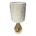 LAMPARA DE MESA DORADA Ø20CM X 51 CM ALTO.