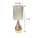 LAMPARA DE MESA DORADA Ø20CM X 51 CM ALTO.