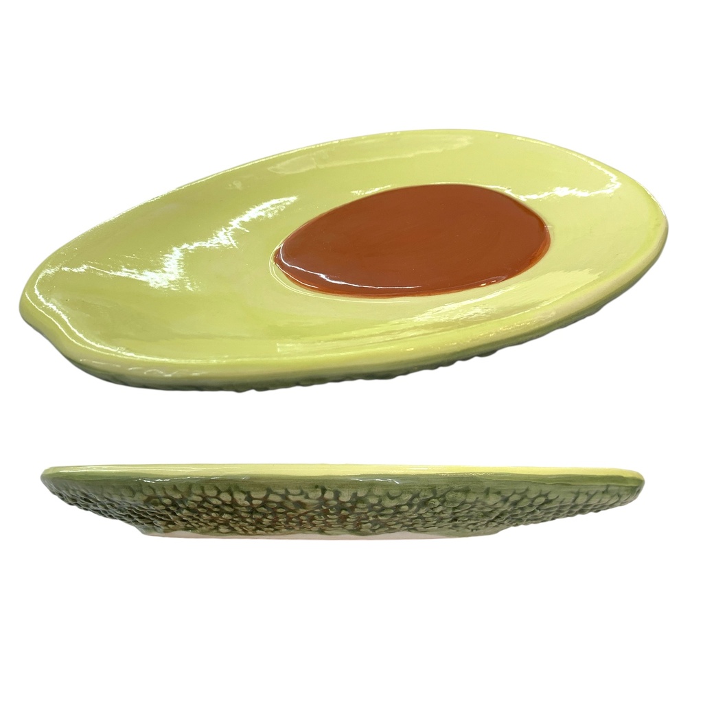 PLATO TENDIDO AGUACATE 19X14CM REF:LD25011