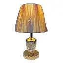 LAMPARA DE MESA DORADA/CREMA 23X37CM