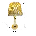 LAMPARA DE MESA DORADA/CREMA 23X37CM