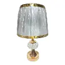 LAMPARA DE MESA DORADA/CREMA 23X37CM