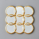 ESPEJO DE PARED CUADRADO DORADO REF:ES21447-45*45CM