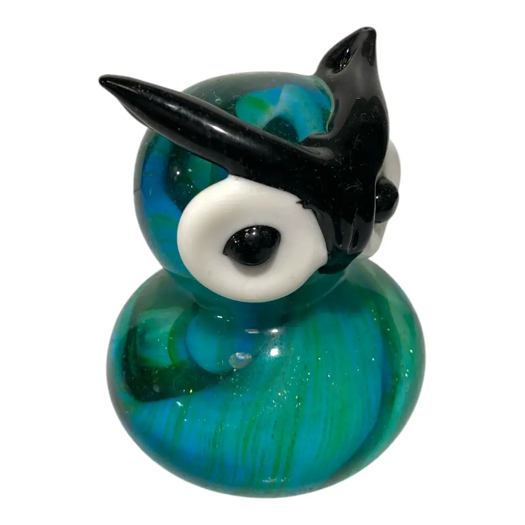 BUHO DE VIDRIO TIPO MURANO 9X11X12CM