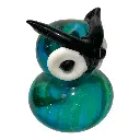 BUHO DE VIDRIO TIPO MURANO 9X11X12CM