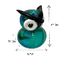 BUHO DE VIDRIO TIPO MURANO 9X11X12CM