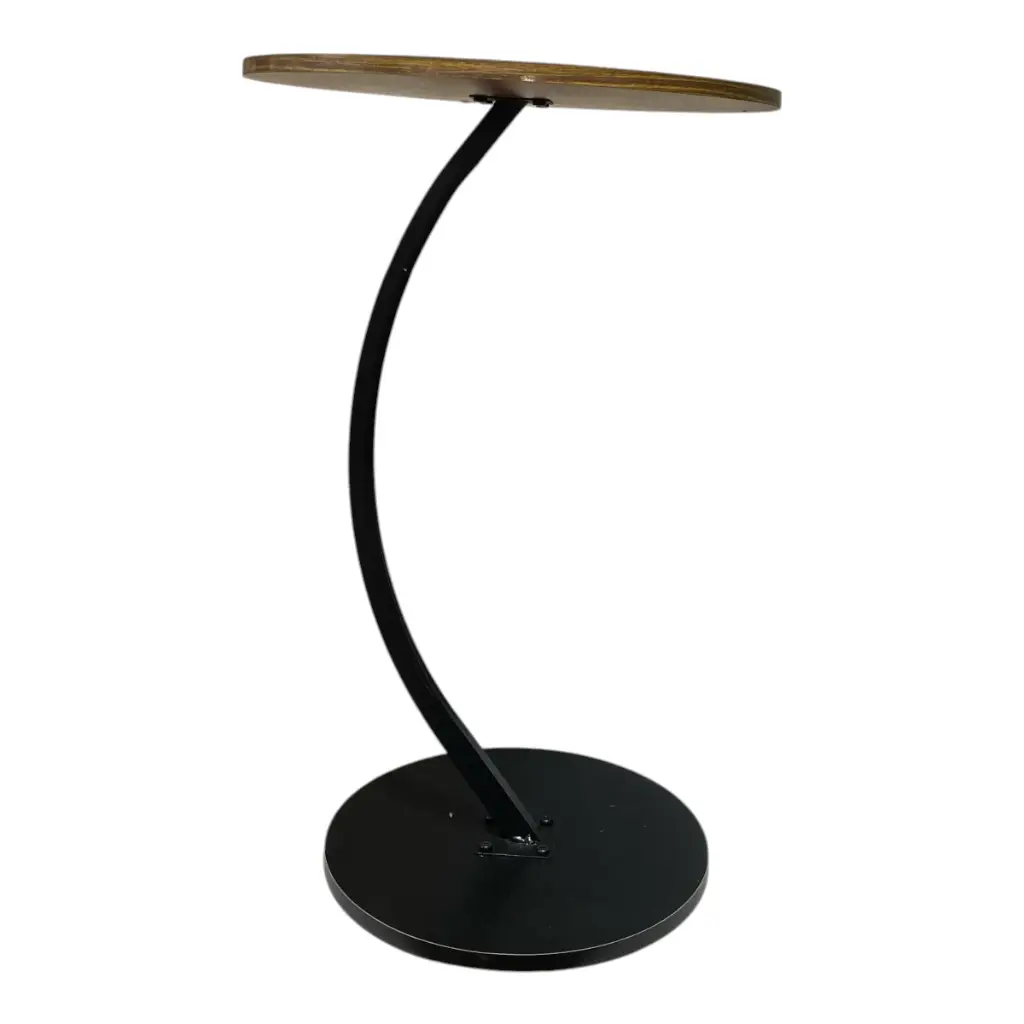 MESA METALICO MADERADO REDONDA 60X40CM