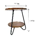 MESA METAL/MADERADO 2 PISOS ESTRUCTURA METALICA 50X48CM